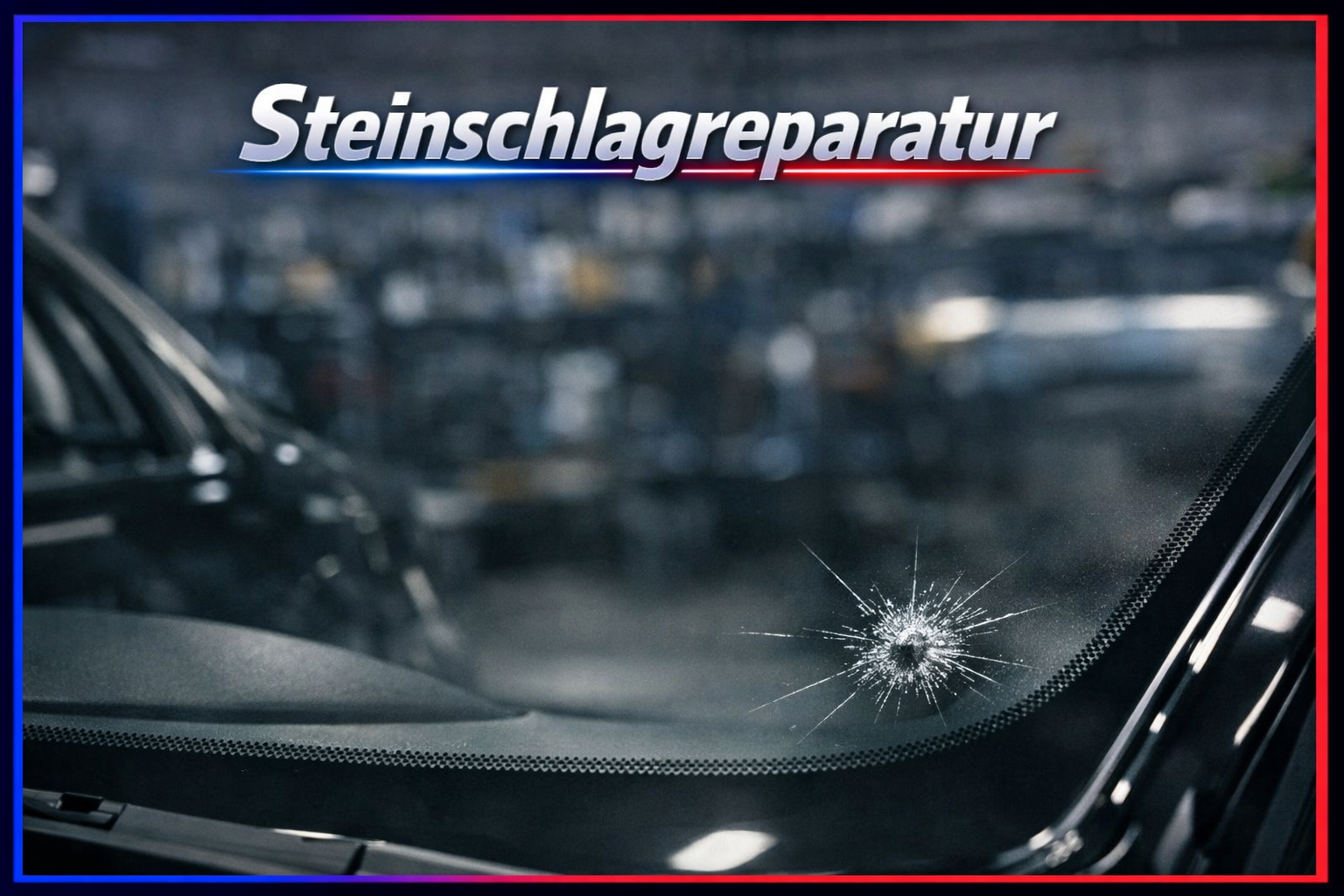 Steinschlagreparatur in Stade – Windschutzscheibe mit sichtbarem Steinschlag